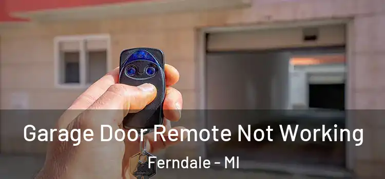  Garage Door Remote Not Working Ferndale - MI